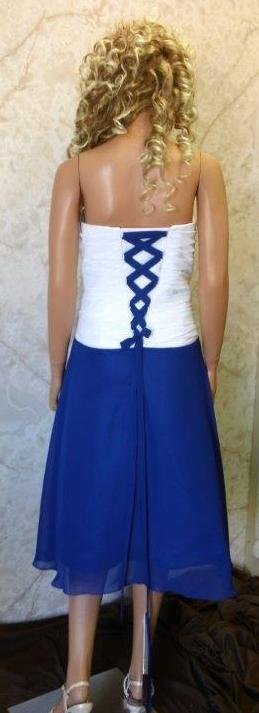 Royal Blue White Bridesmaid Dresses